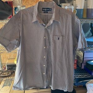 Ralph Lauren Men's Pinstripe Shirt - Black and White